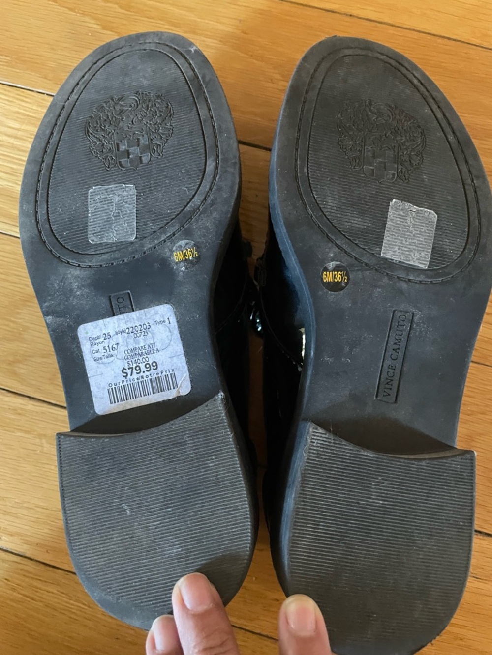Vince Camuto Black Patent Leather Loafers - Picture 3 of 4